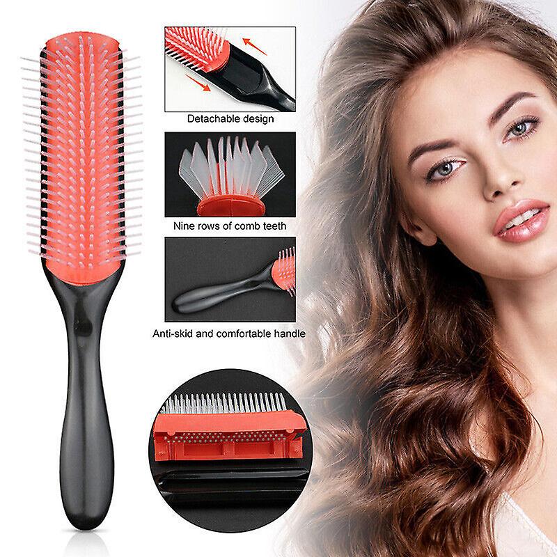 Denman D3 Original Styler 7 Row Brush Black and Red