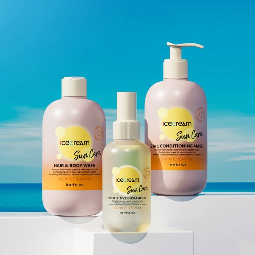 Inebrya Kit Sun Care Shampoo+Mask 2in1+BiphasicOil+Zaino