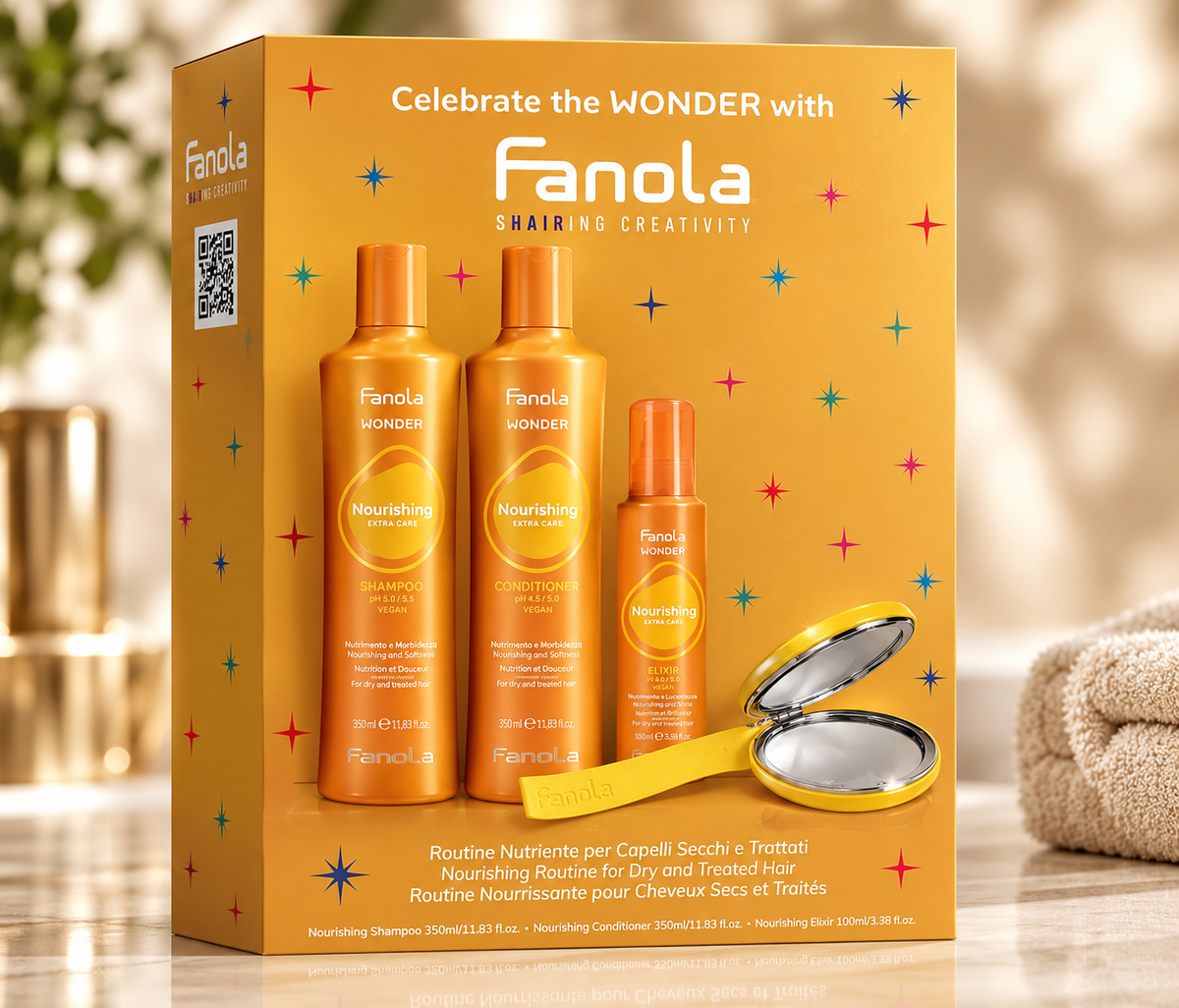 Fanola Nourishing Wonder Kit Capelli Trattati e Secchi