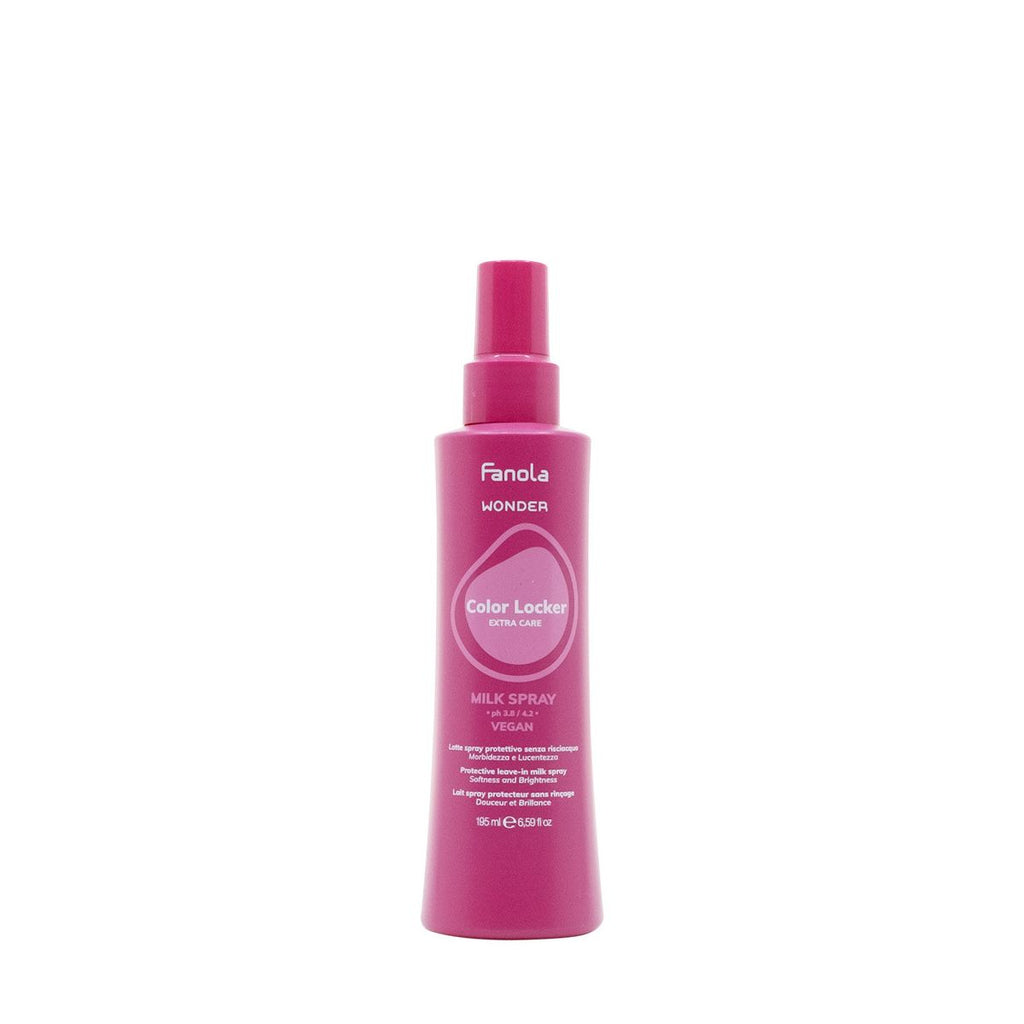 Fanola Kit Wonder Color Locker Shampoo, Maschera, Milk Spray Capelli Colorati Vegan