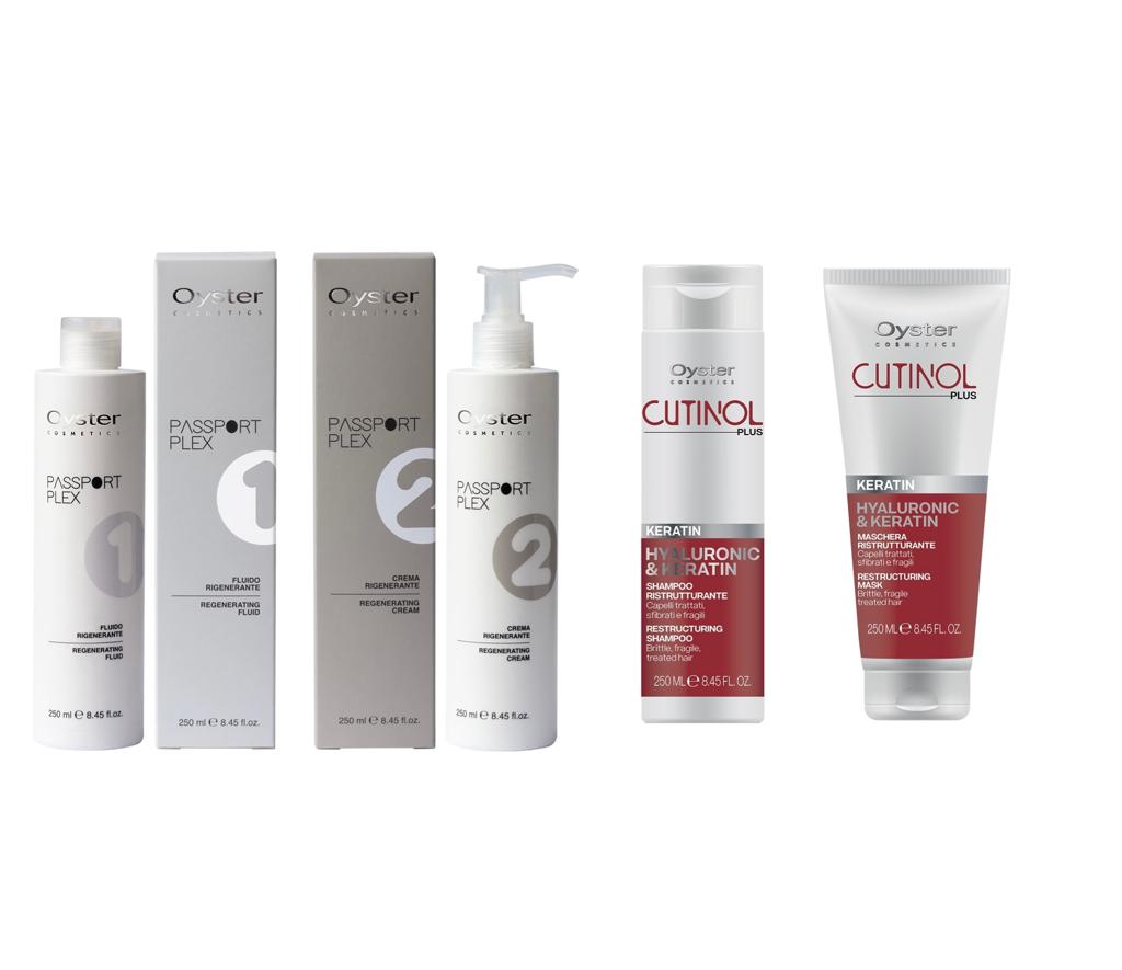 Oyster Kit Passport Plex N1+N2 + Kit Keratin Sistema Ricostruzione e Protezione del Capello