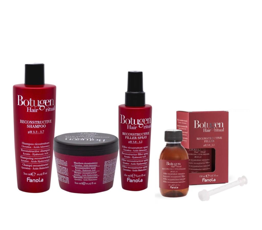 Fanola Botugen Kit Ricostruzione Shampoo Maschera Filler Spray