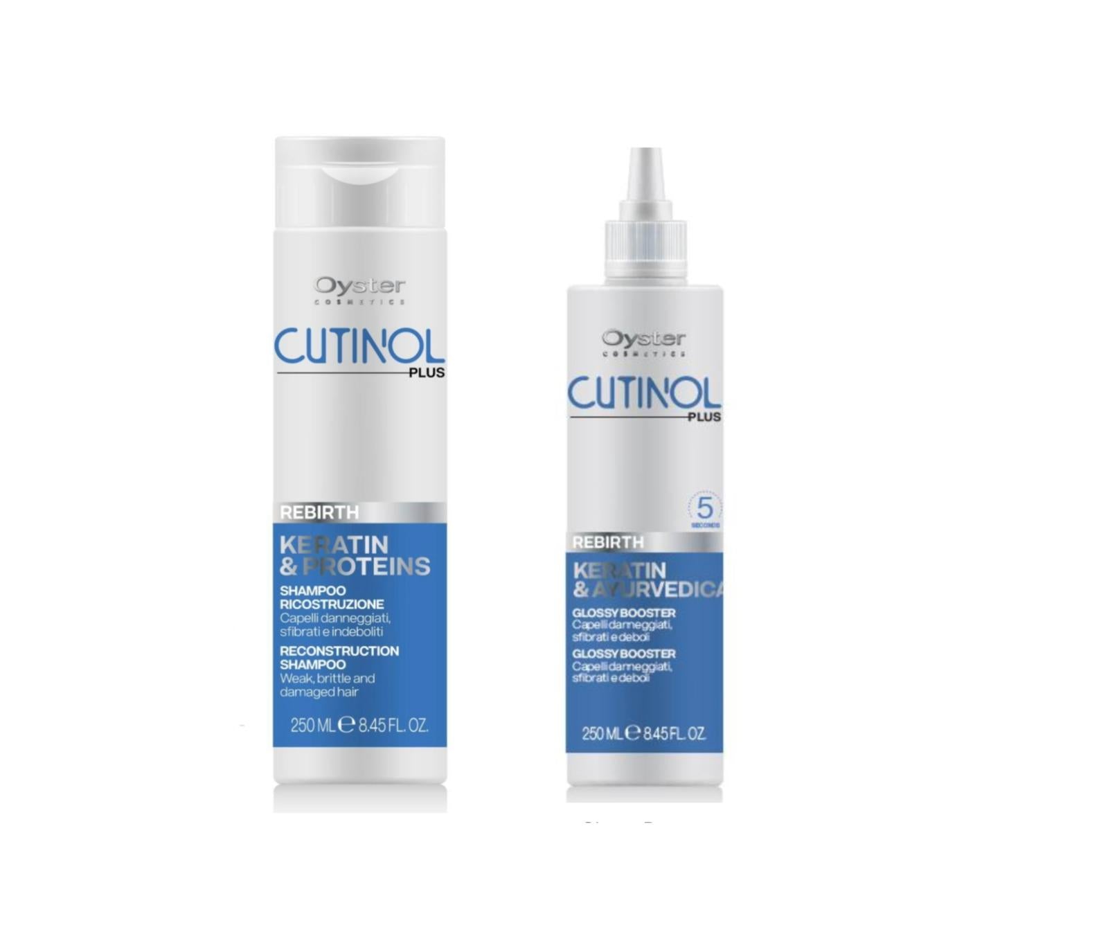 Oyster Rebirth Kit Ricostruttore, Rimpolpante e Lucidante SHAMPOO e GLOSSY