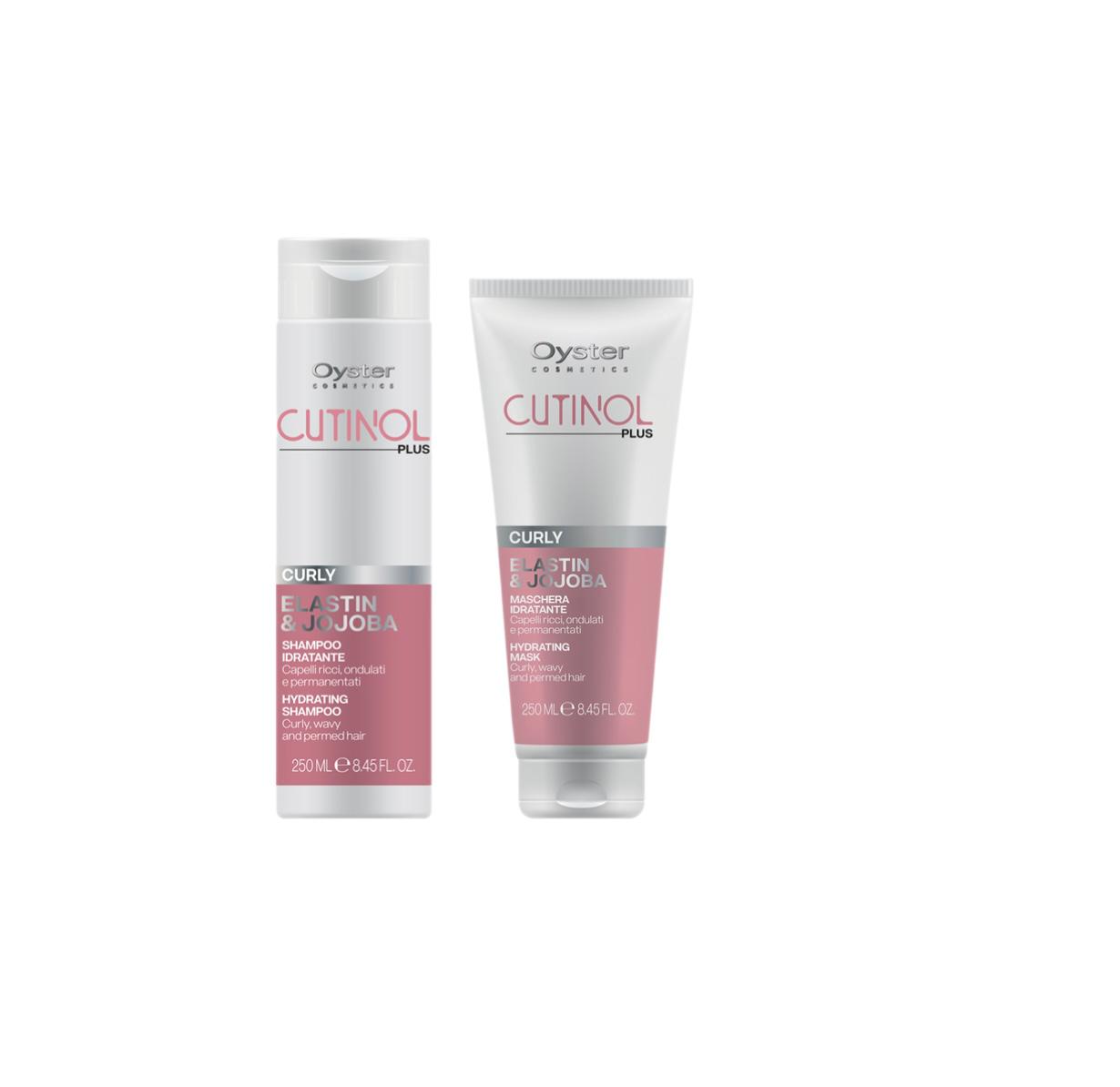 Oyster Cutinol Plus Curly Kit Shampoo, Maschera Ricci