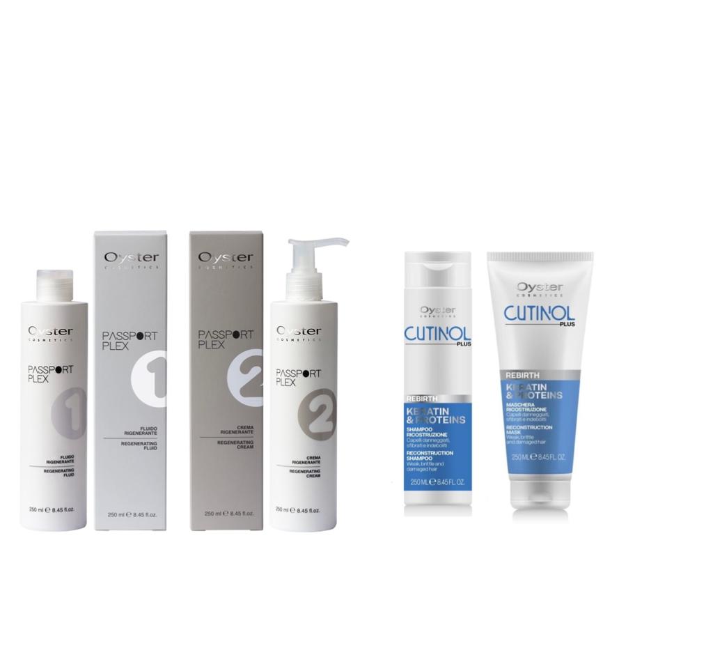Oyster Kit Passport Plex N1+N2+Kit Rebirth Shampoo e Maschera Ricostruzione