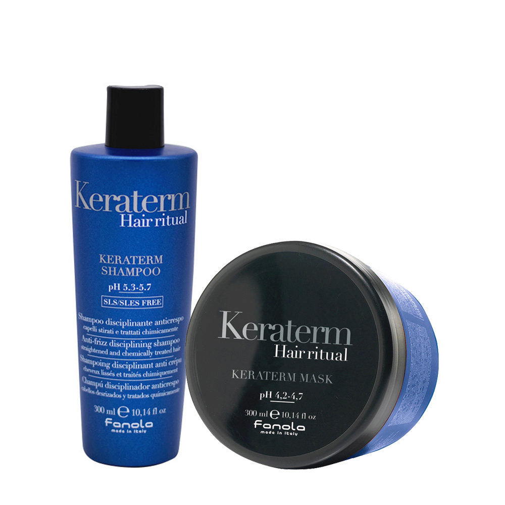 Fanola Keraterm Kit Anticrespo Shampoo 300ml Maschera 300ml