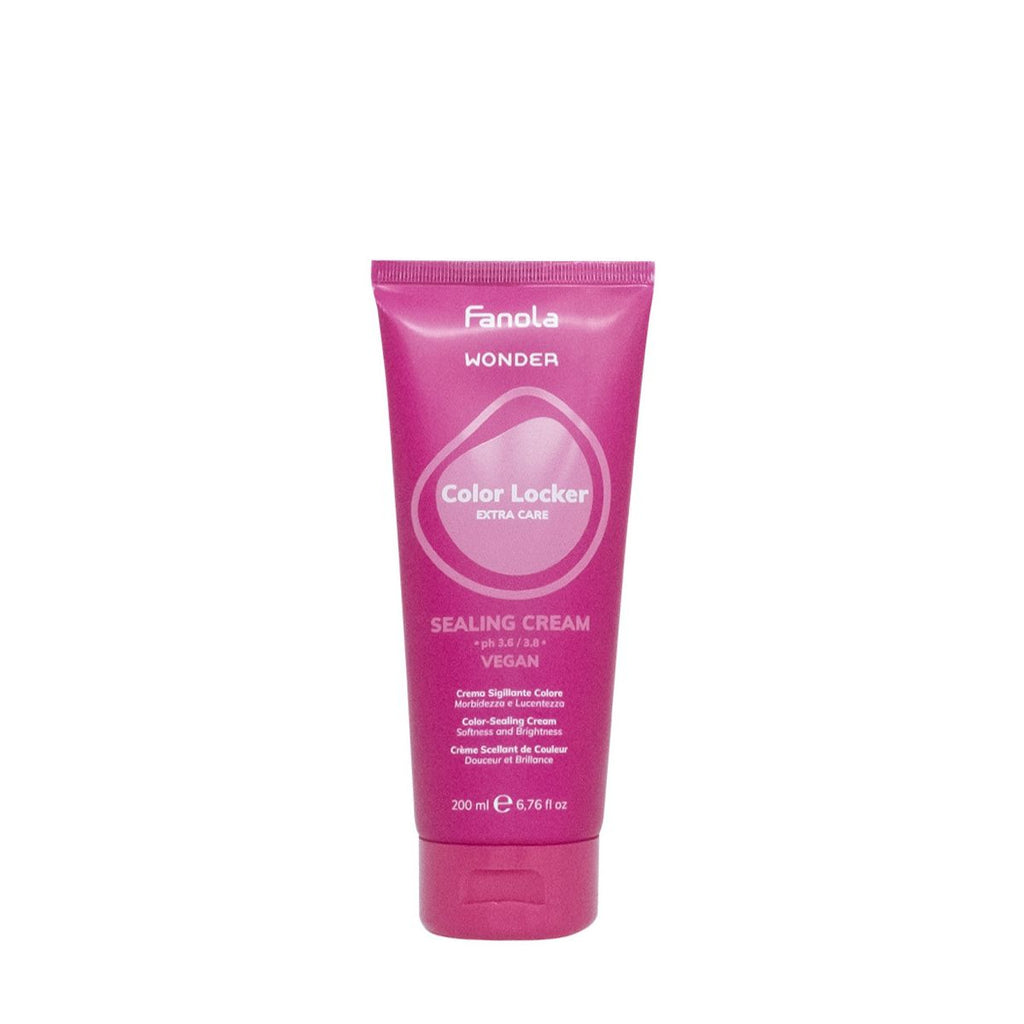 Fanola Kit Wonder Color Locker Shampoo, Maschera, Milk Spray Capelli Colorati Vegan
