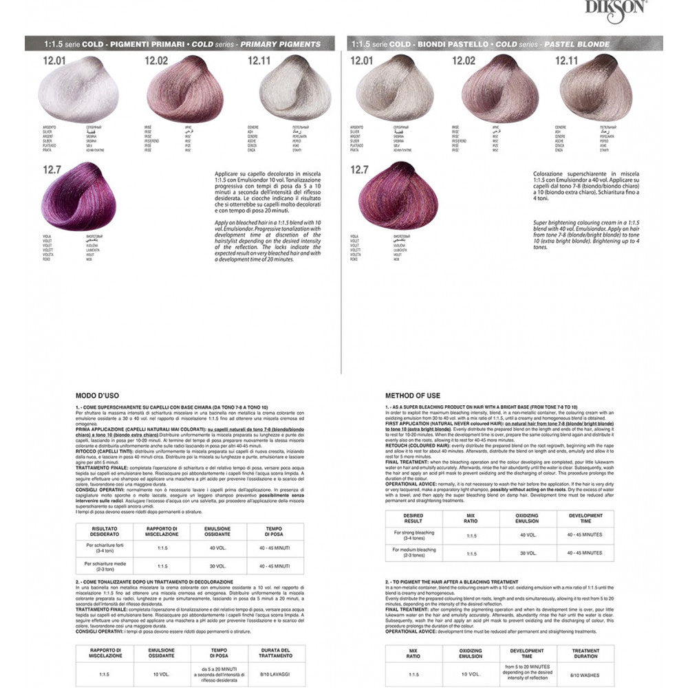 Dikson Color Tinta per Capelli Permanente 120ml